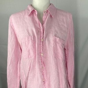 Lilly Pulitzer Sea View Women's Linen Button Up